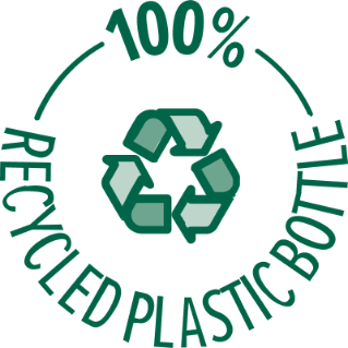 100% recycled plastic bottle