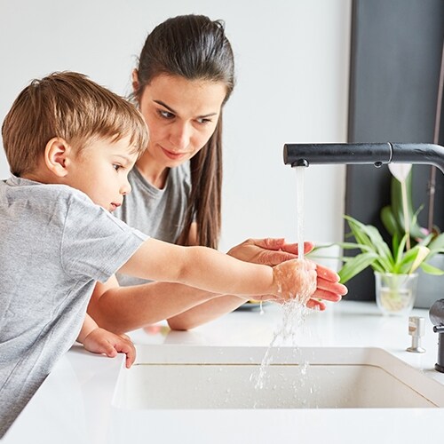 Washing hands